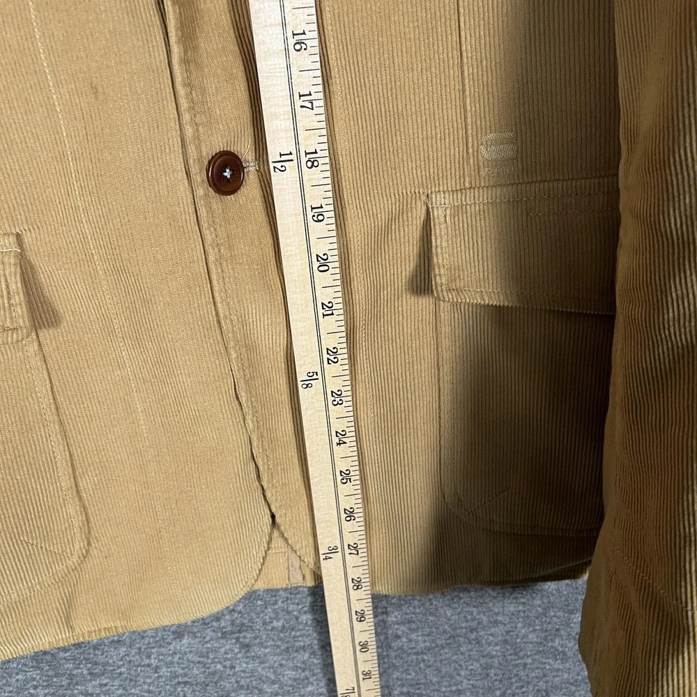 G-Star RAW Blazer Mens 50 Beige Corduroy Correctline Deconstructed Jacket Casual